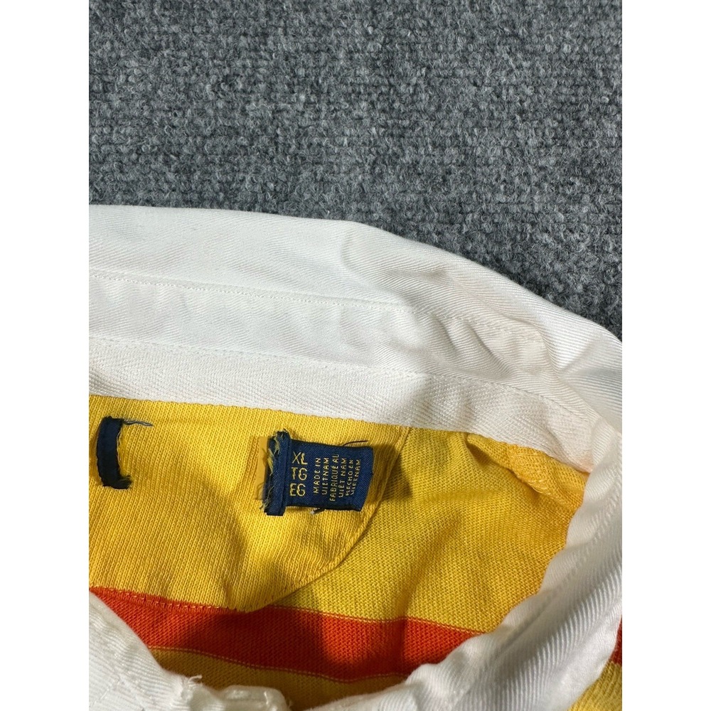 Polo Ralph Lauren The Iconic Rugby Shirt Long Sleeve Men's Sz M Yellowfin Multi - Picture 4 of 9